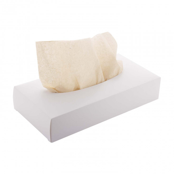 BOITE MOUCHOIR PAPIER RECYCLE PERSONNALISABLE 'TCHOUMA' - blanc