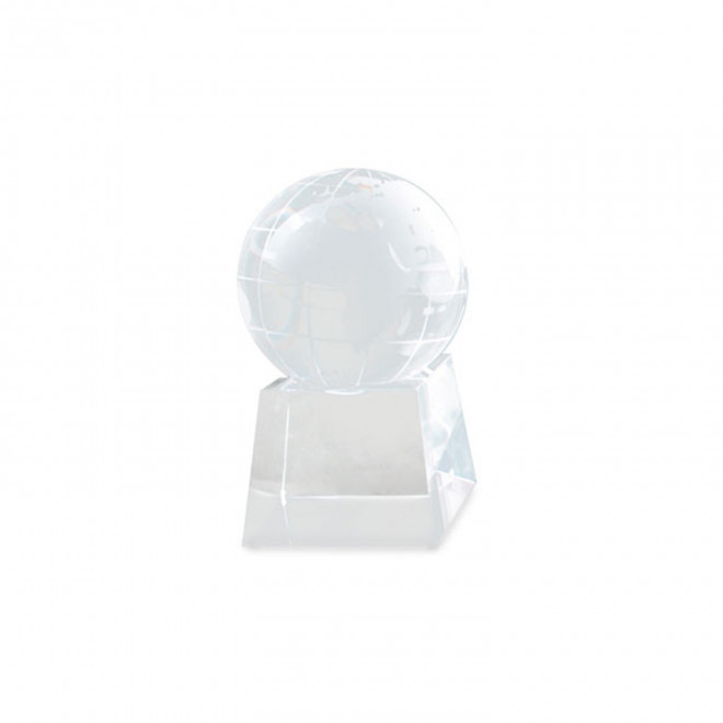 TROPHEE EN VERRE PERSONNALISABLE 'VICKY GLOBE 19' - transparent