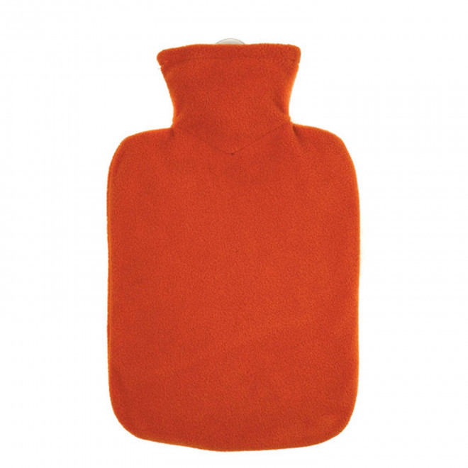 BOUILLOTTE 1.8L HOUSSE POLAIRE PERSONNALISABLE 'CALDA' - orange