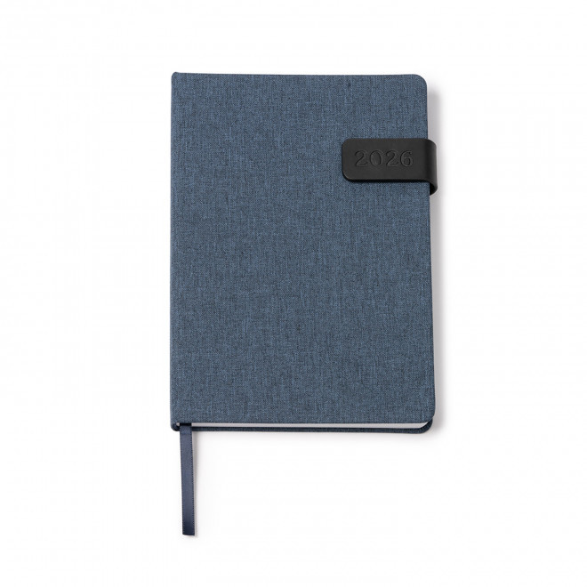 AGENDA JOURNALIER PERSONNALISE 'JUSTINE' - bleu