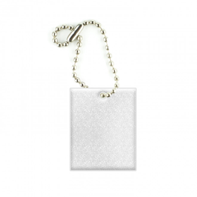 PORTE-CLE REFLECHISSANT NORME PERSONNALISABLE 'SIMI' - gris