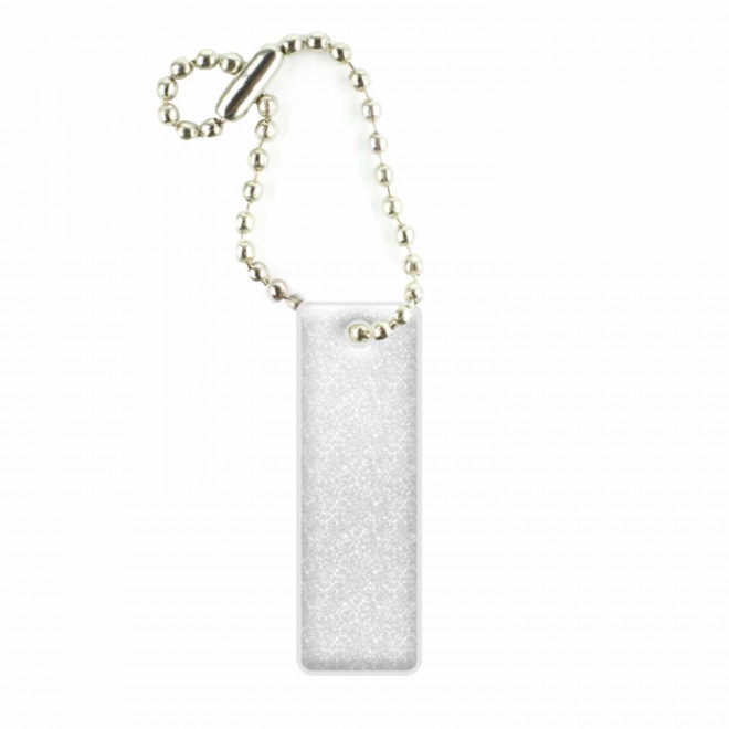 PORTE-CLE REFLECHISSANT NORME PERSONNALISABLE 'SIMI' - gris