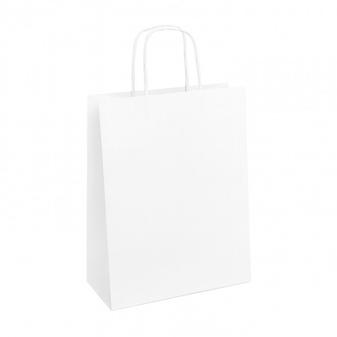 SAC KRAFT PERSONNALISE GRANDE QUANTITE 'TORSI 25X8X33' - blanc