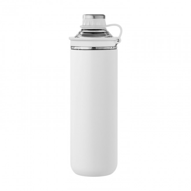 BOUTEILLE ISOTHERME PERSONNALISABLE 'METONI' - blanc