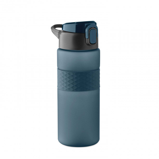GOURDE RPET AVEC PAILLE 700ML PERSONNALISABLE 'DAYLY' - bleu marine