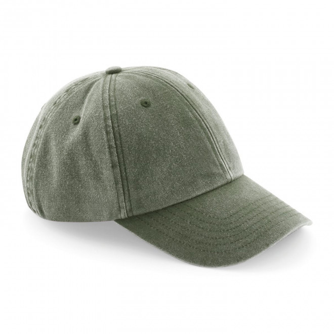 CASQUETTE VINTAGE PROFIL BAS PERSONNALISABLE 'KAPICA' - olive