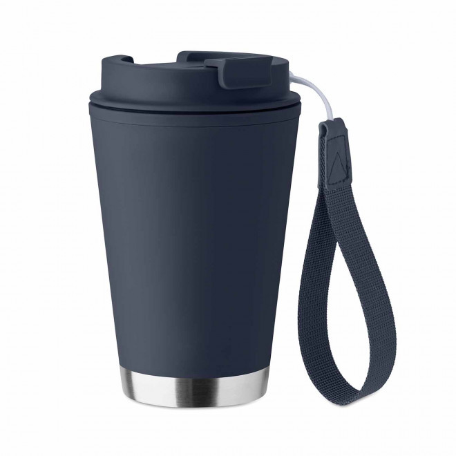 MUG DOUBLE PAROI PLASTIQUE PERSONNALISE 300ML 'MALTEAS' - bleu marine