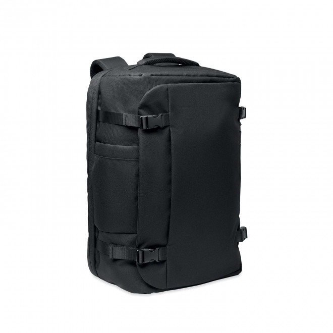 SAC A DOS CABINE RPET PERSONNALISABLE 'TOMAZ' - noir