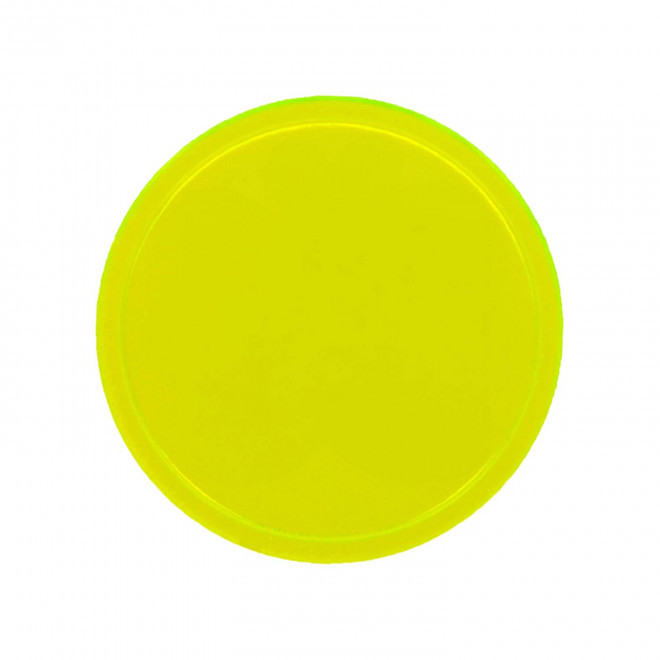 JETON EN PLASTIQUE PERSONNALISABLE 'MONNET' - jaune transparent