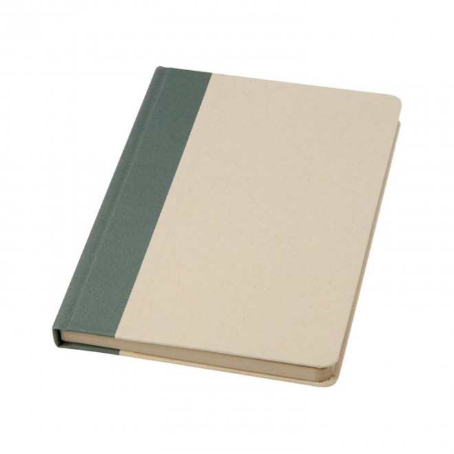 CARNET A5 RIGIDE EN CANNE A SUCRE PERSONNALISABLE 'ILIANA' - vert