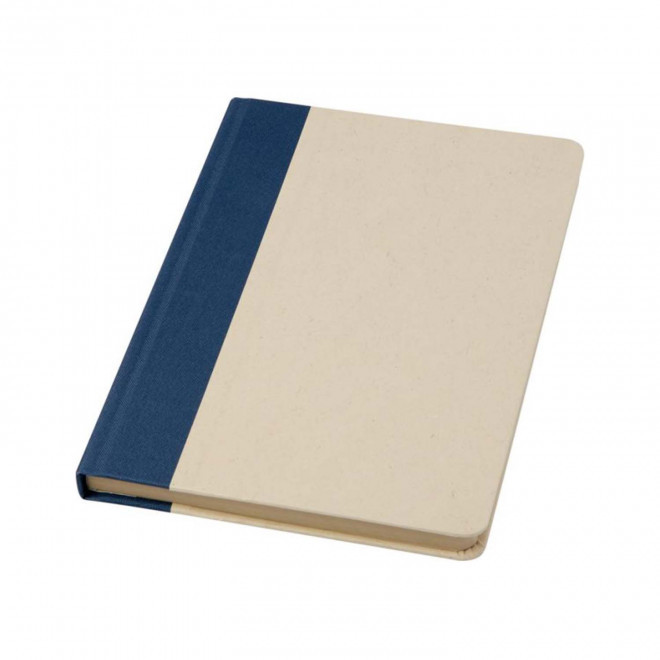 CARNET A5 RIGIDE EN CANNE A SUCRE PERSONNALISABLE 'ILIANA' - bleu