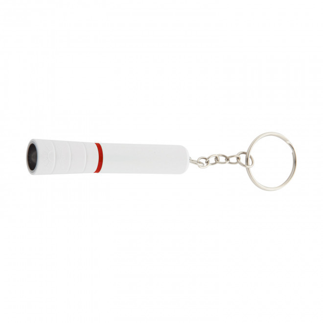 PORTE CLES LAMPE PERSONNALISABLE 'RAPOS WHITE' - rouge