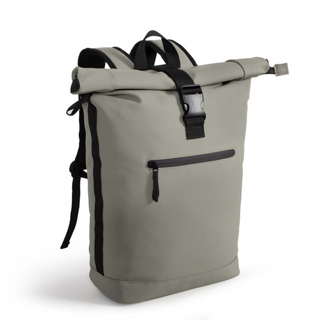 SAC A DOS EN PU PERSONNALISABLE 'SCHLUSS' - kaki