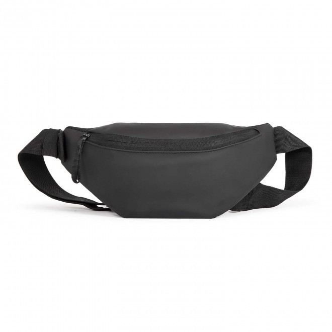 SAC BANANE EN PU PERSONNALISABLE 'SCHLUSS' - noir