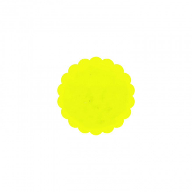 JETON DE FETES ET MANEGE PERSONNALISABLE 'FUNZY DENTELE' - jaune fluo