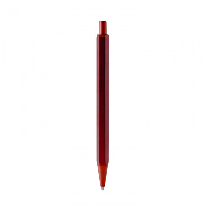 STYLO HEXAGONAL PUBLICITAIRE EN METAL 'CONI' - rouge