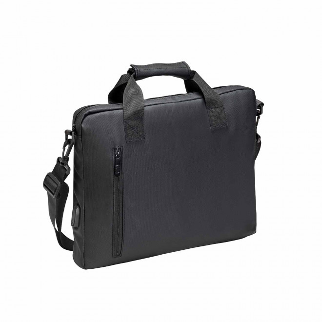 SACOCHE ORDINATEUR WATERPROOF PERSONNALISABLE 'MANHATTAN' - noir