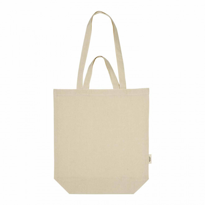 SAC SHOPPING RECYCLE DOUBLES ANSES PERSONNALISABLE 'CALOX' - naturel