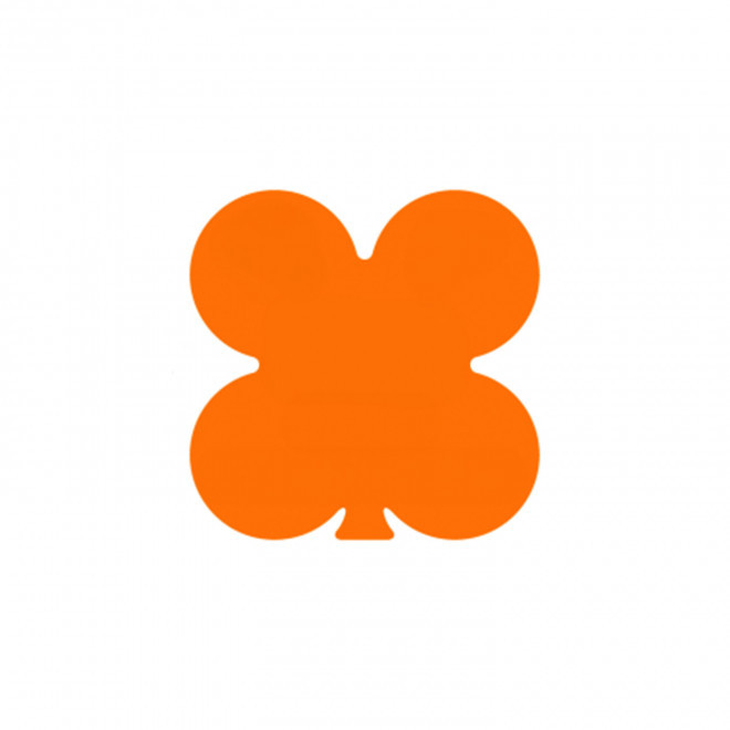 JETON DE FETES ET MANEGE PERSONNALISABLE 'FUNZY TREFLE' - rouge orange