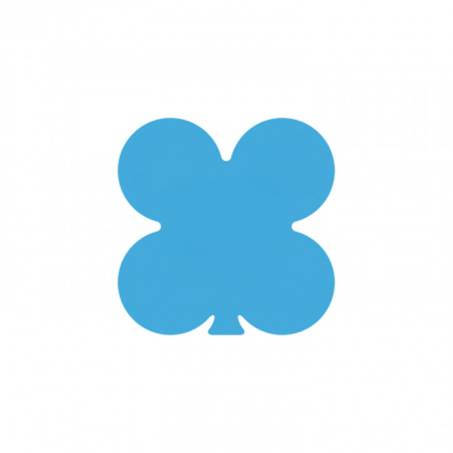 JETON DE FETES ET MANEGE PERSONNALISABLE 'FUNZY TREFLE' - bleu clair