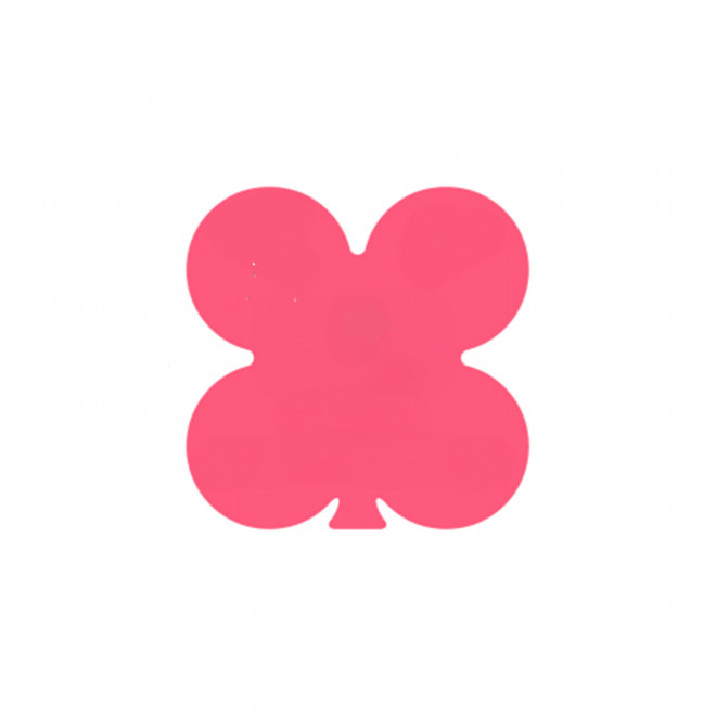 JETON DE FETES ET MANEGE PERSONNALISABLE 'FUNZY TREFLE' - rose vif