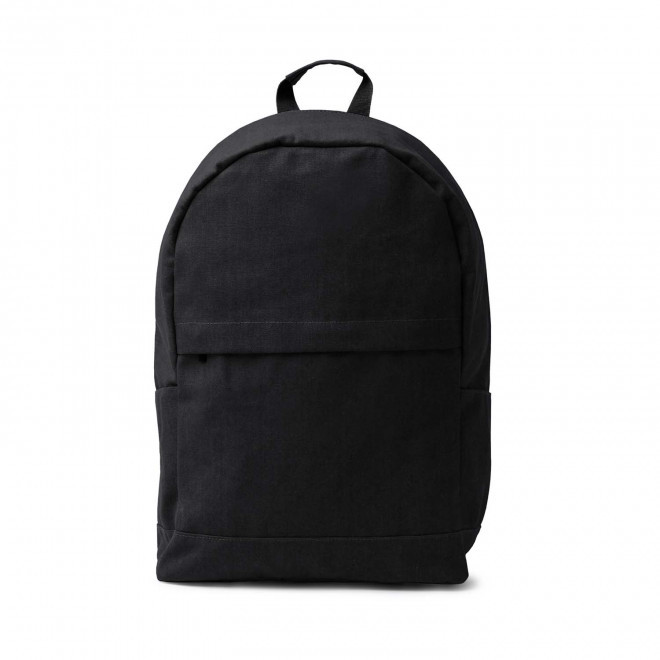 SAC A DOS ANTIVOL COTON RECYCLE PERSONNALISABLE 'TITURO' - noir