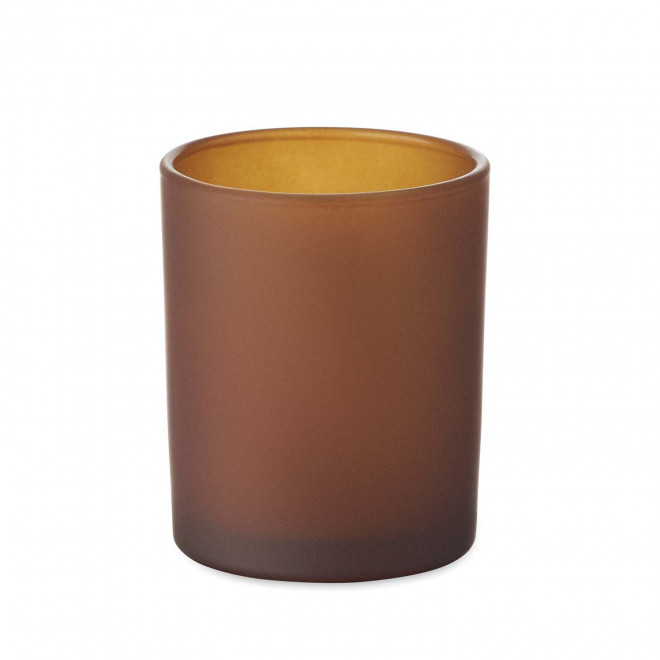 BOUGIE PARFUMEE MECHE BOIS PERSONNALISABLE 'BANILBO S' - marron