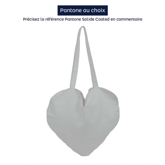 SAC EN FORME DE COEUR PERSONNALISABLE 'LOVAS' - pantone