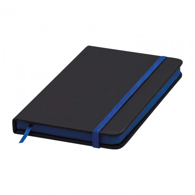 CARNET A6 PERSONNALISABLE 'LEVENTO COLOR' - noir/bleu