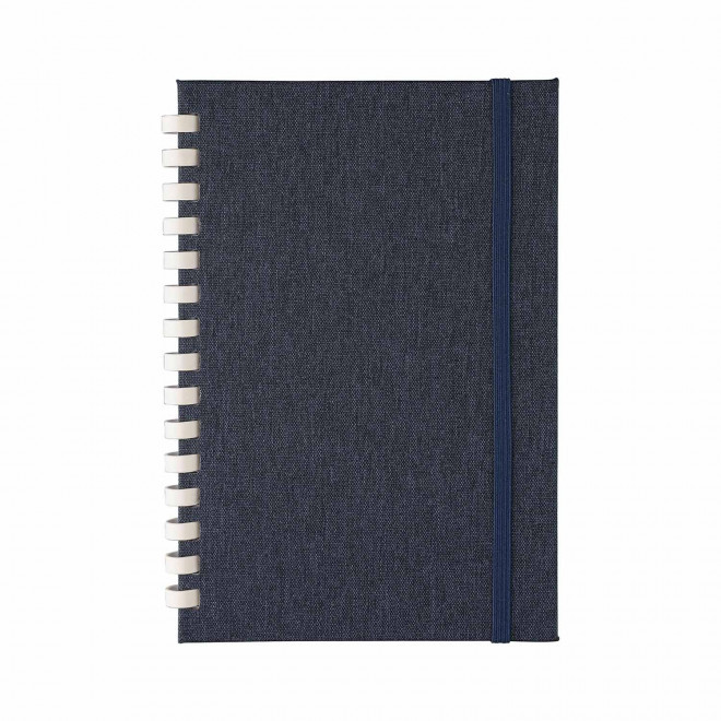 CARNET A5 RPET A SPIRALES PERSONNALISABLE 'NUTS' - bleu