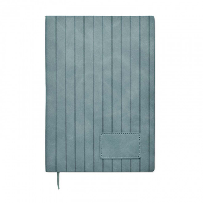CARNET PERSONNALISABLE A5 PU PATINE 'CHARLIE' - bleu petrole