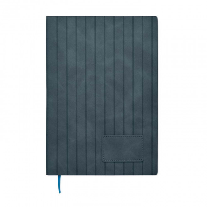 CARNET PERSONNALISABLE A5 PU PATINE 'CHARLIE' - bleu