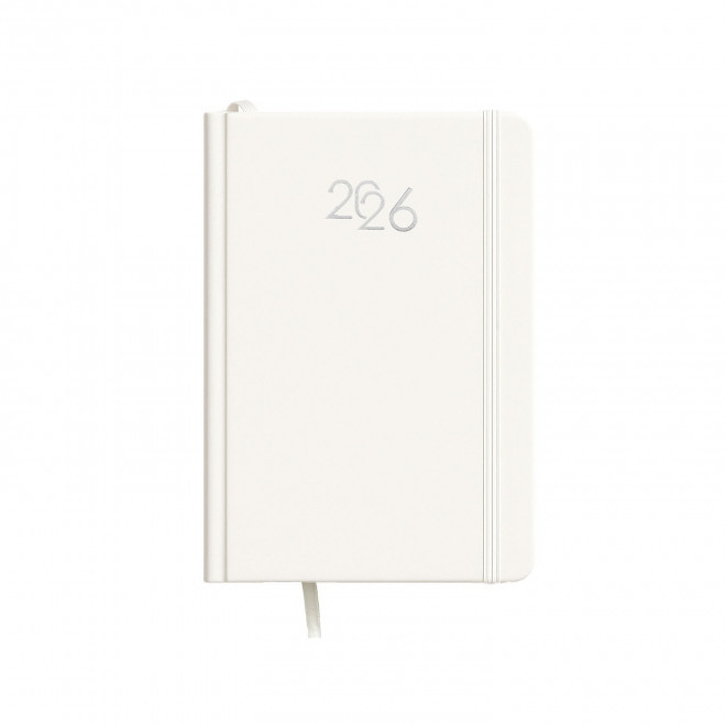 AGENDA JOURNALIER PERSONNALISABLE CARTON COLORE 'SEPTI' - blanc
