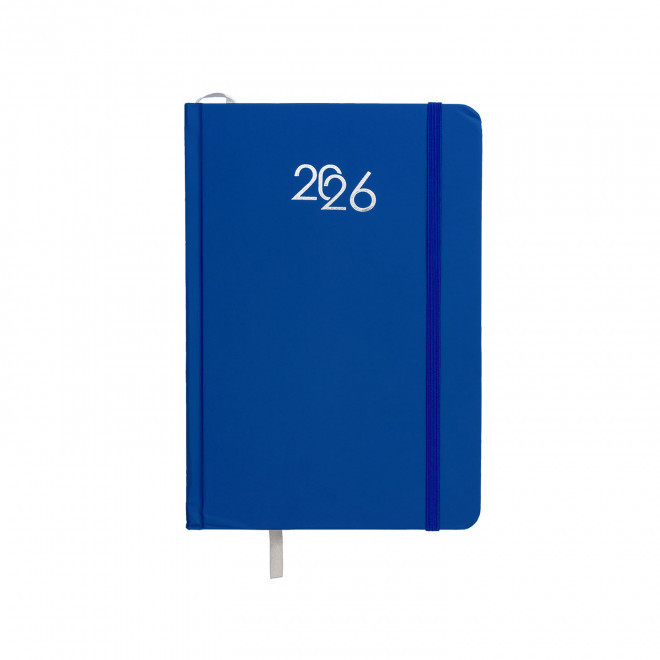 AGENDA JOURNALIER PERSONNALISABLE CARTON COLORE 'SEPTI' - bleu royal
