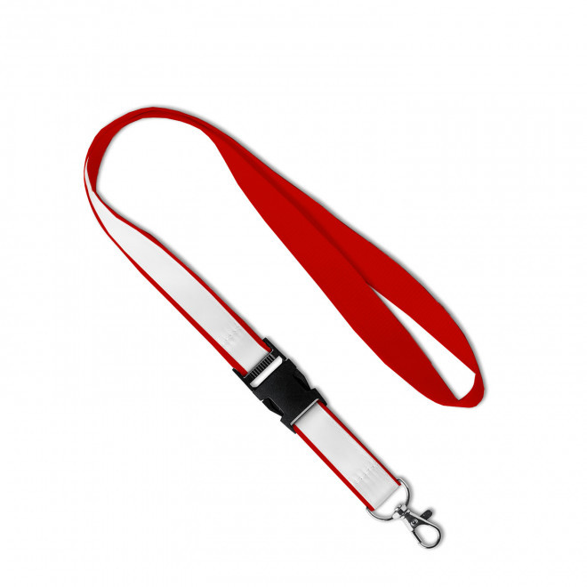 LANYARD AVEC SATIN PERSONNALISABLE 'LUCO SATIN' - rouge