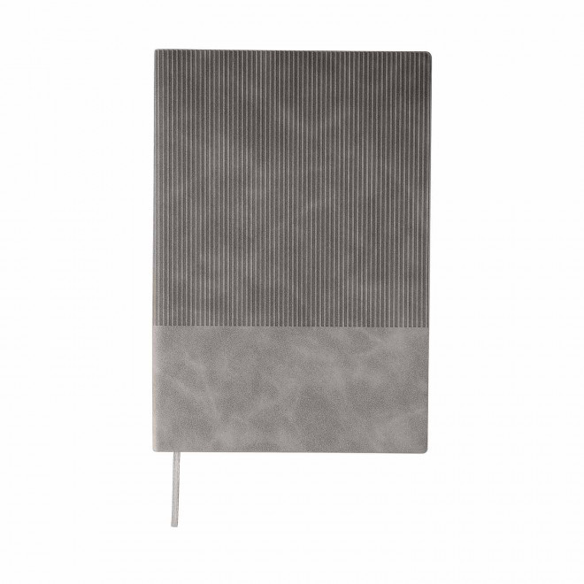 CARNET A5 EN PU RECYCLE PERSONNALISABLE 'POLUX' - gris