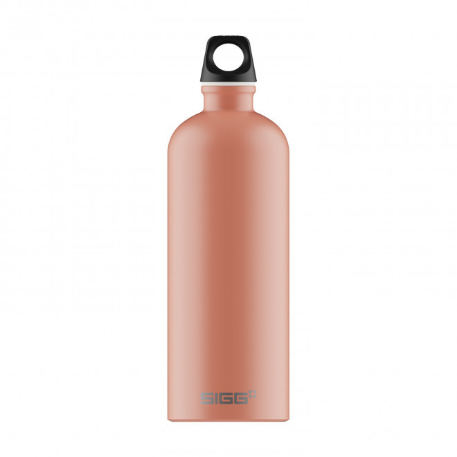 GOURDE EN ALUMINIUM SIGG 1L PERSONNALISABLE 'TRAVELLER' - corail mat