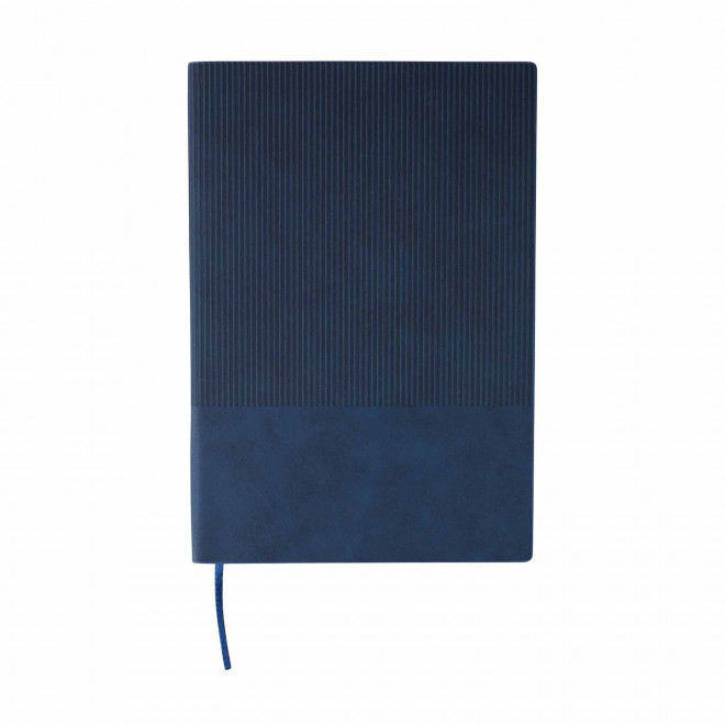 CARNET A5 EN PU RECYCLE PERSONNALISABLE 'POLUX' - bleu