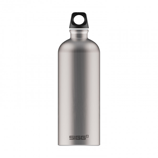 GOURDE EN ALUMINIUM SIGG 1L PERSONNALISABLE 'TRAVELLER' - alu brossé