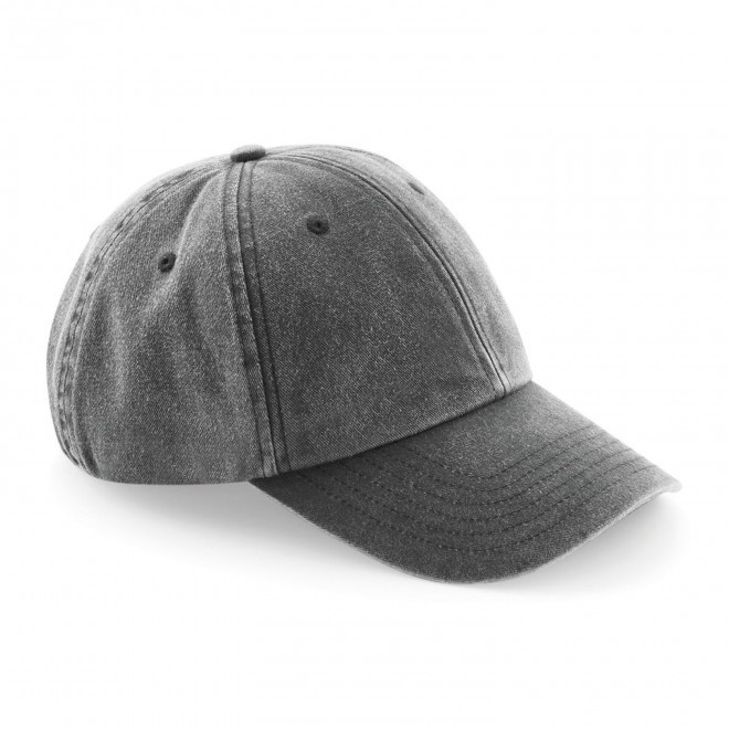 CASQUETTE VINTAGE PROFIL BAS PERSONNALISABLE 'KAPICA' - noir