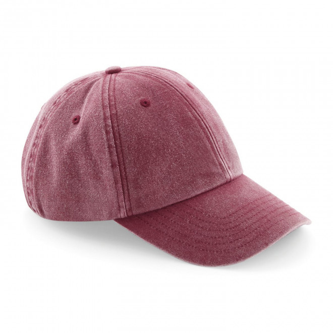 CASQUETTE VINTAGE PROFIL BAS PERSONNALISABLE 'KAPICA' - rouge