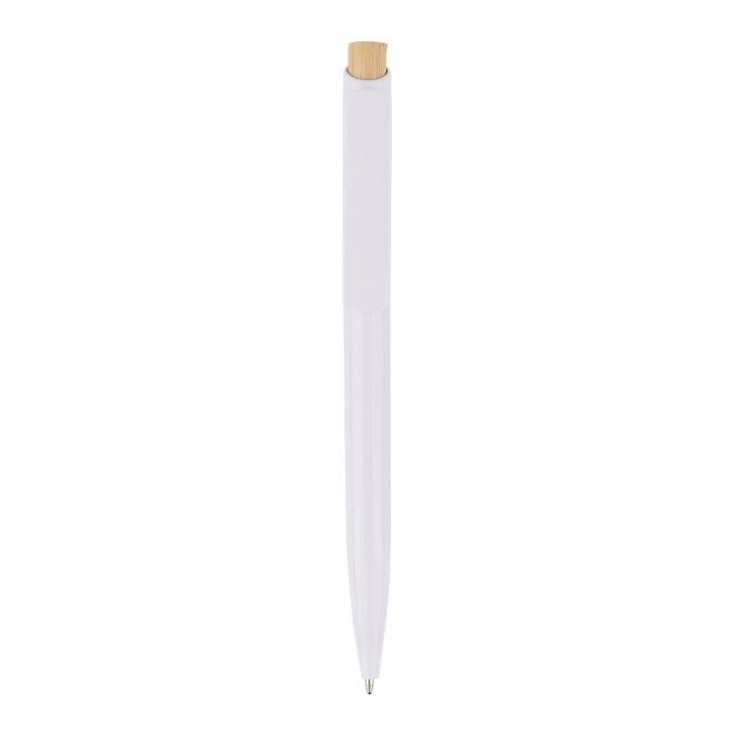 STYLO A BILLE EN R-ABS PERSONNALISE 'FIGUIA' - blanc
