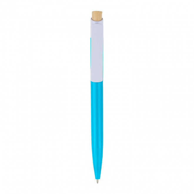 STYLO A BILLE EN R-ABS PERSONNALISE 'FIGUIA' - bleu clair