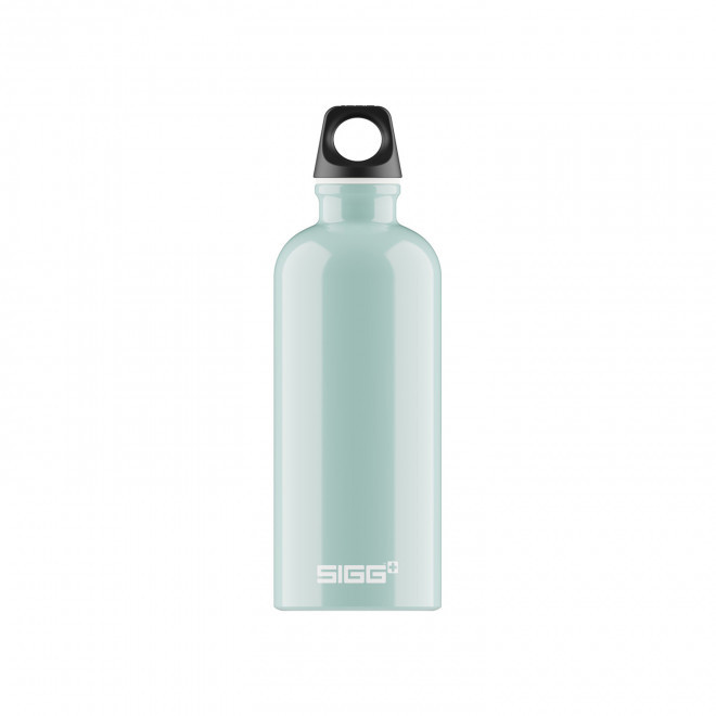 GOURDE EN ALUMINIUM SIGG 600ML PERSONNALISEE 'TRAVELLER' - turquoise brillant