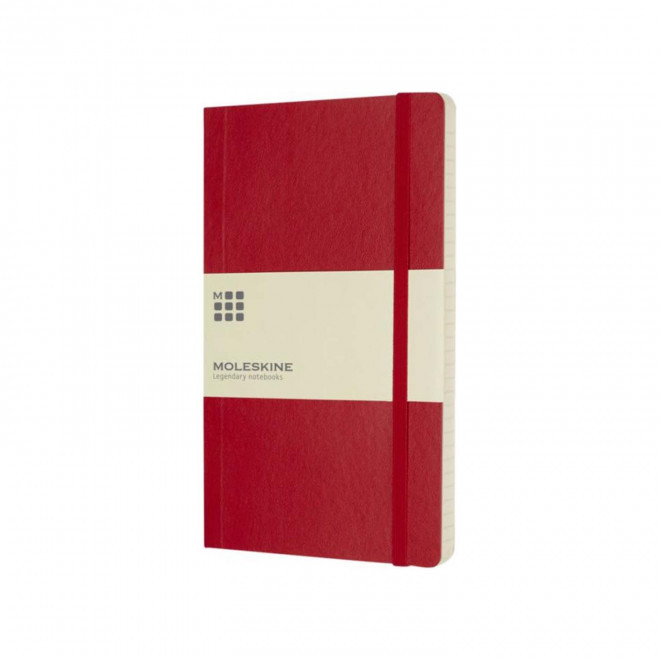 CARNET SOUPLE PERSONNALISABLE' LIGNE MOLESKINE 'CLASSIC' - rouge