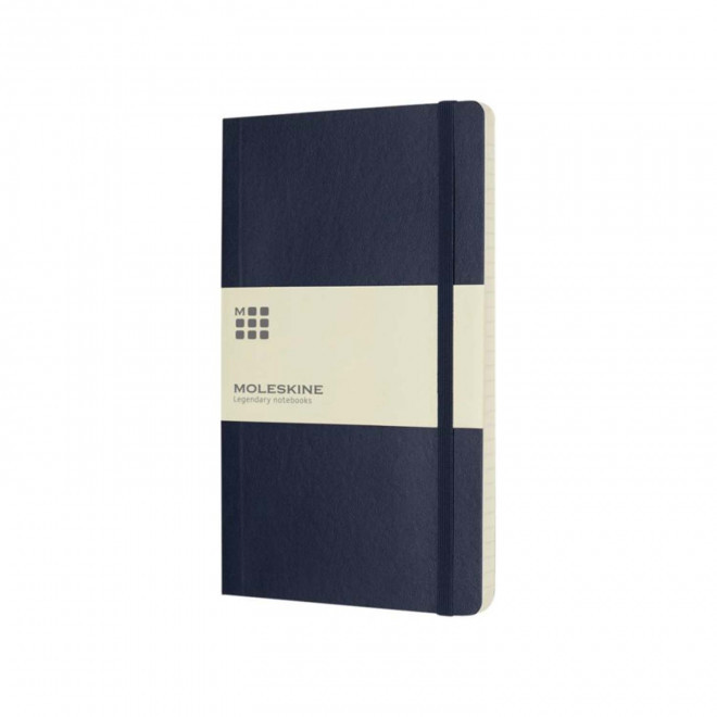 CARNET SOUPLE PERSONNALISABLE' LIGNE MOLESKINE 'CLASSIC' - bleu