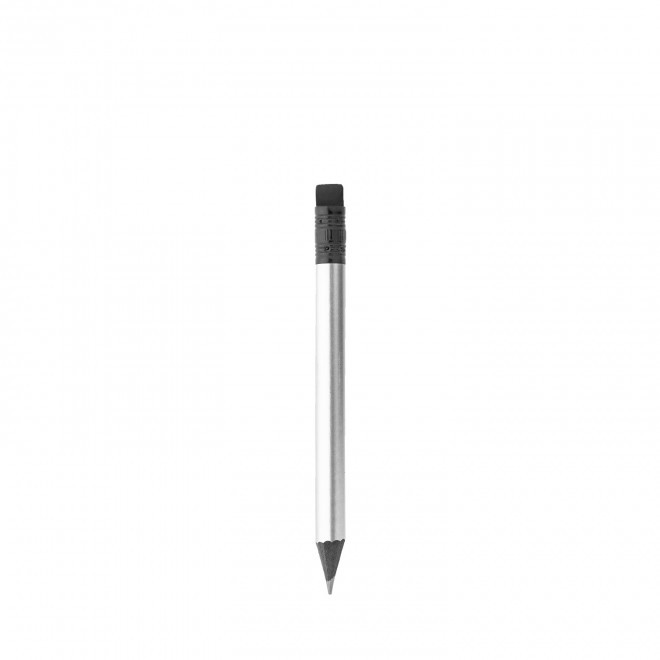 LOT DE 100 CRAYONS NOIR PERSONNALISABLE 'MINI ETHAN SHINE' - argenté