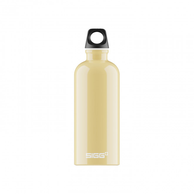 GOURDE EN ALUMINIUM SIGG 600ML PERSONNALISEE 'TRAVELLER' - vanille brillant