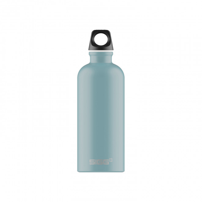 GOURDE EN ALUMINIUM SIGG 600ML PERSONNALISEE 'TRAVELLER' - bleu clair mat