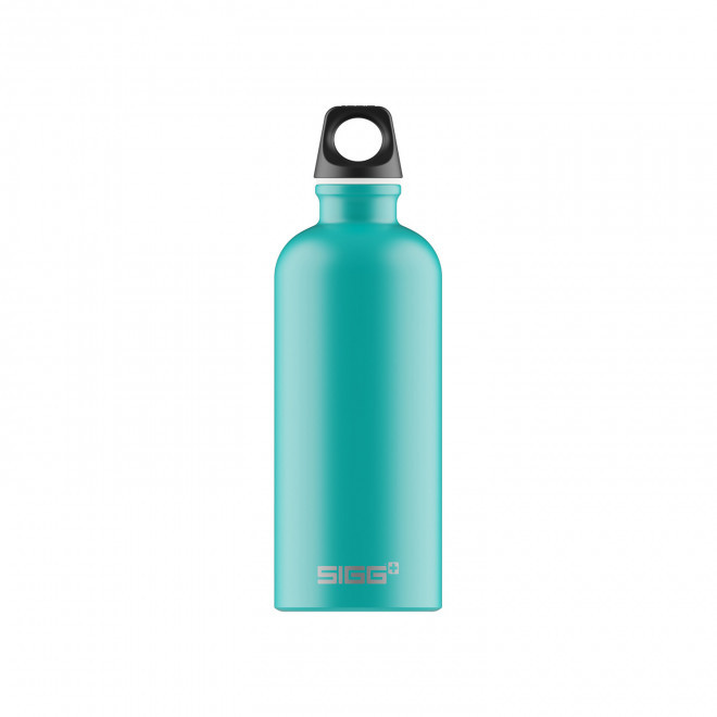 GOURDE EN ALUMINIUM SIGG 600ML PERSONNALISEE 'TRAVELLER' - turquoise mat